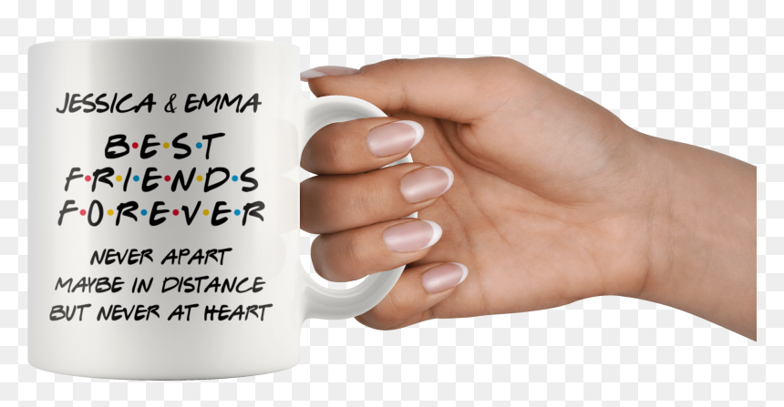 Best Long Distance Friends Forever Coffee Mug - Mother And Son Knows No Distance Mug, HD Png Download - friends forever png text