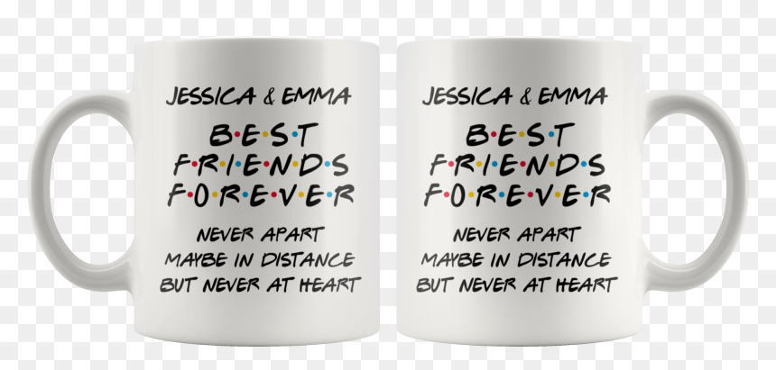 Best Long Distance Friends Forever Coffee Mug - Funny 30 Years Anniversary, HD Png Download - friends forever png text