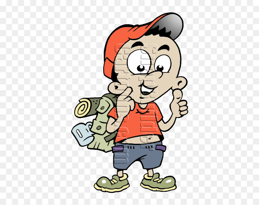School Boy Happy With Backpack - Школьник Рисованные, HD Png Download - school boy clipart png