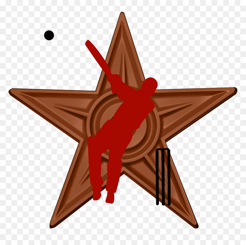 Cricket Batsman Barnstar - Video Game, HD Png Download - cricket batsman clipart png