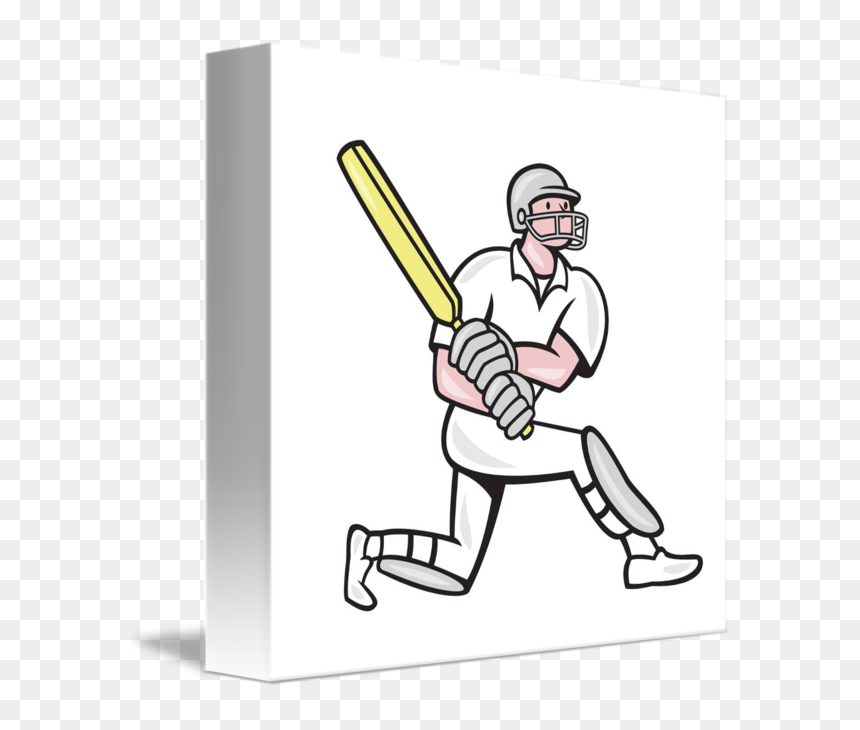 Clip Art Player Batsman Batting Kneel - Player Photo Cartoon Cricket, HD Png Download - cricket batsman clipart png