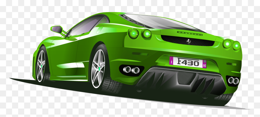 Ferrari Clip Art Transprent - Car Picture Free Download, HD Png Download - sports car clipart side view png
