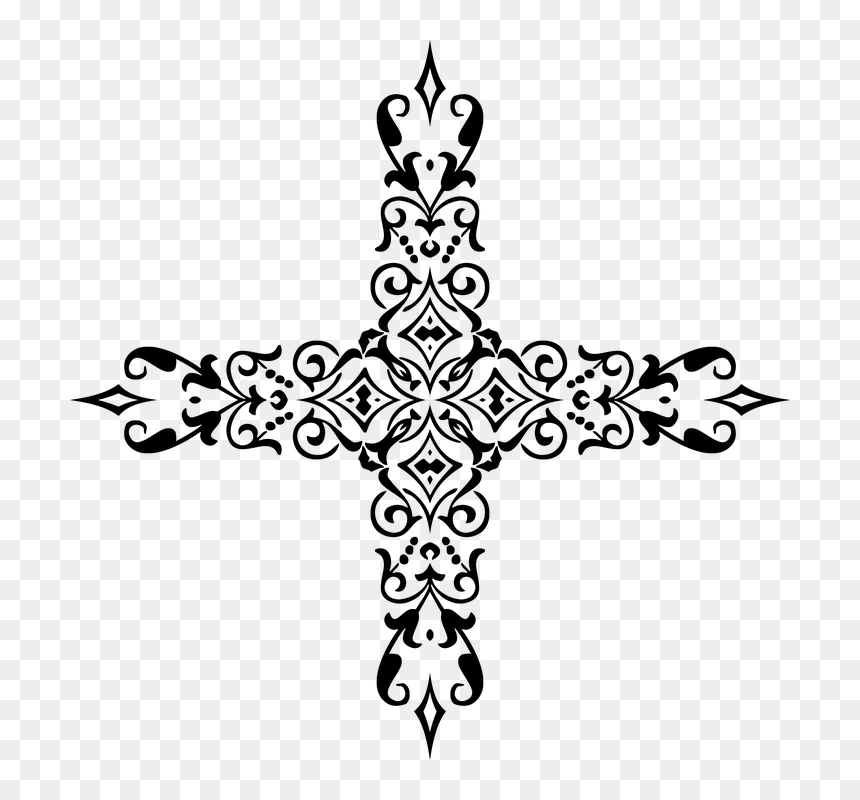 Transparent Christian Cross Clip Art - Cross Frame Vintage Design Png, Png Download - jesus christ cross png