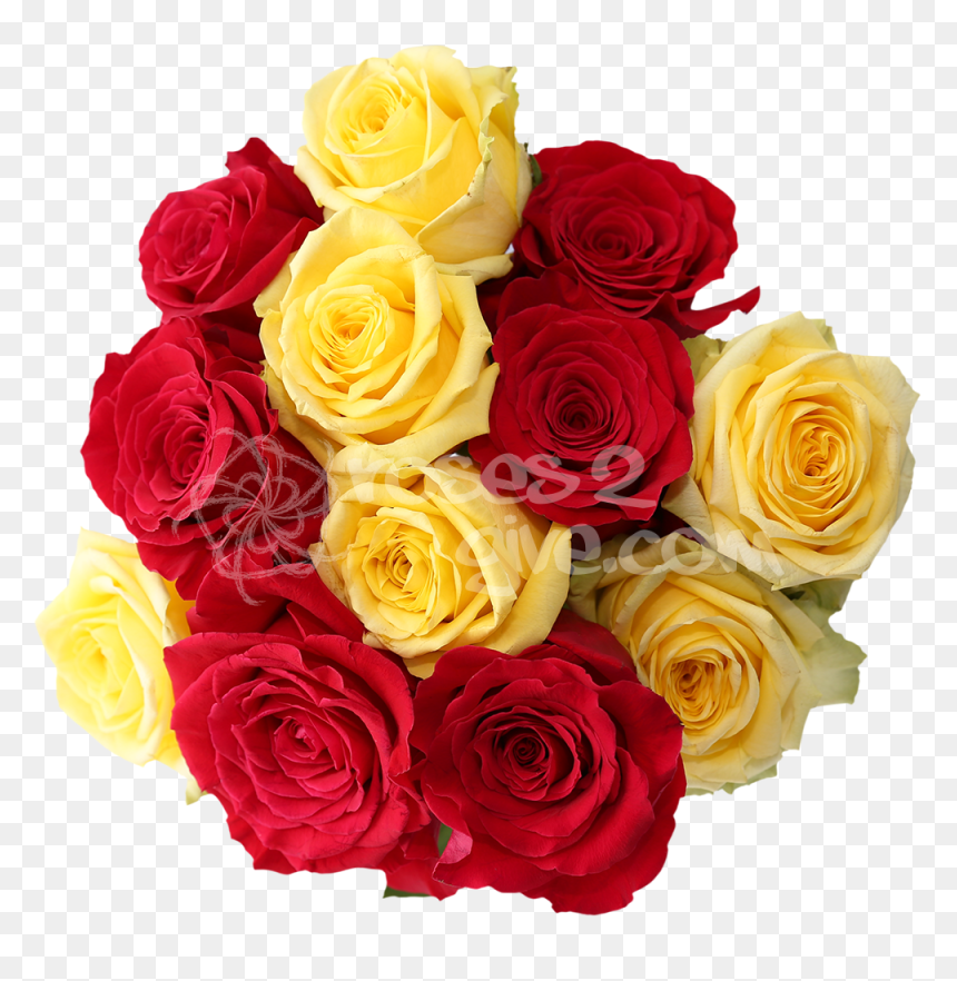 Yellow Combination"
 Title="red - Combination Of Red And Yellow Flowers, HD Png Download - red rose bunch png