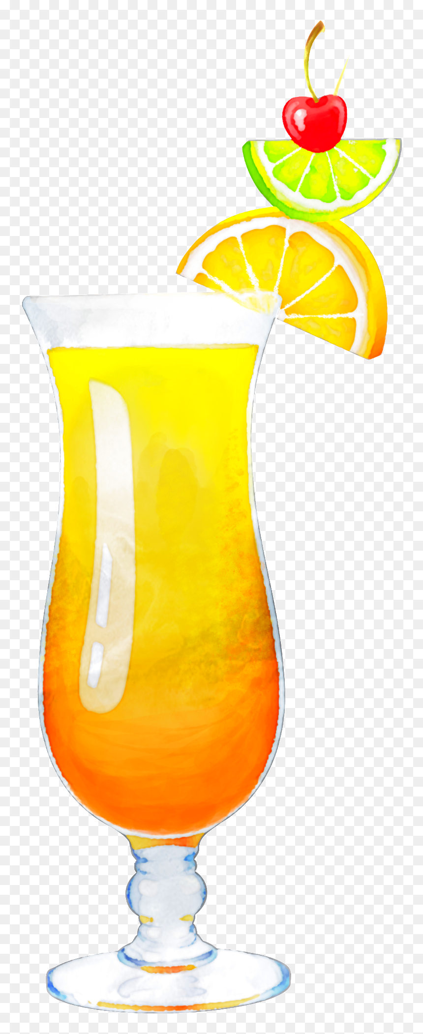 Hand Painted A Glass Of Orange Juice Png Transparent - Orange, Png Download - orange juice glass png
