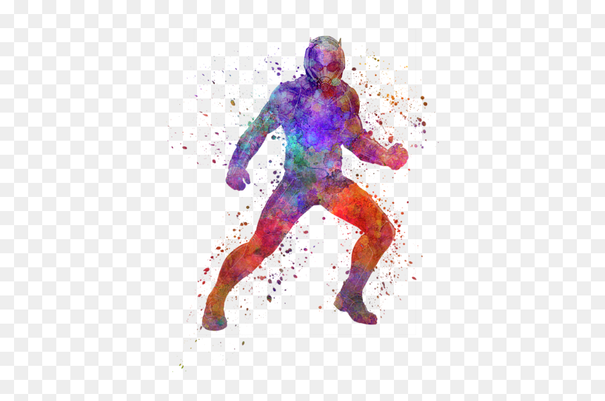 Woman Tennis Player 03 In Watercolor, HD Png Download - colour splatter png