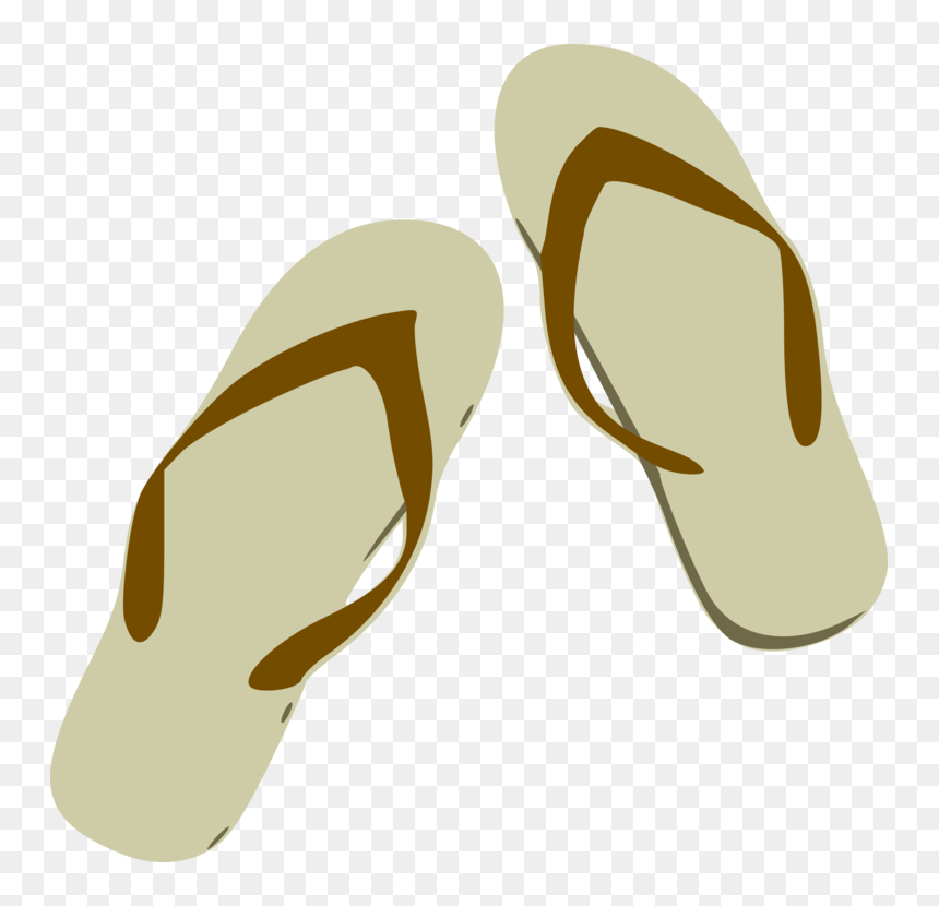 Sandal,yellow,slipper - Flip Flop Clip Art, HD Png Download - slipper png