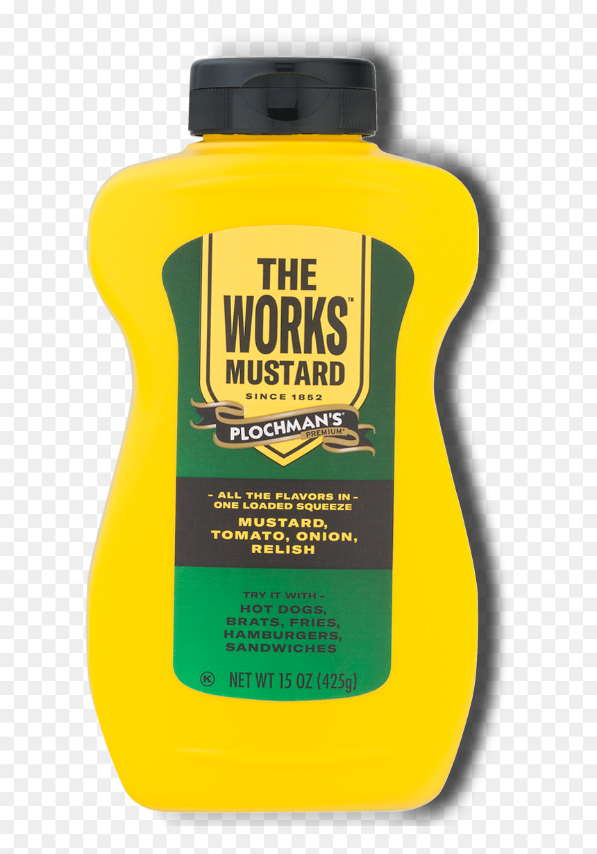 Transparent Mustard Png - Works Mustard, Png Download - sprite glass bottle png