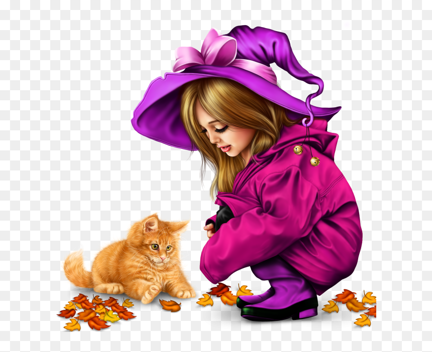 Transparent Raincoat Clipart - Tube Png Automne, Png Download - small girl png
