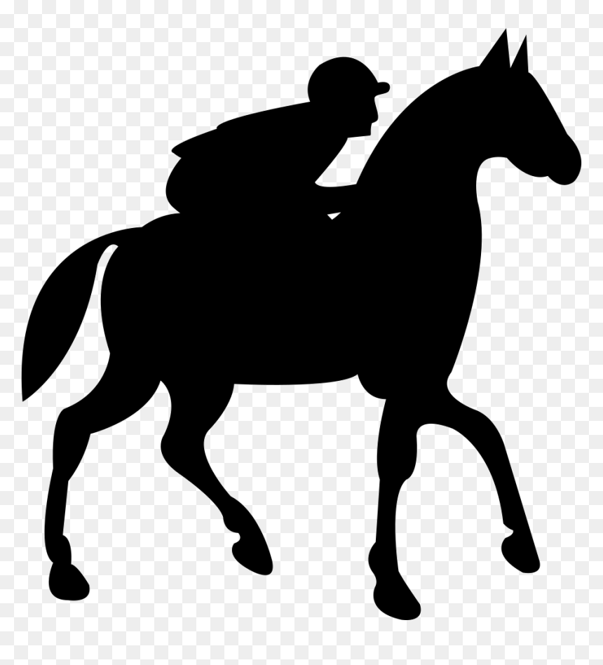 Jockey Riding On Black Walking Horse - Caballo Con Jinete Negro, HD Png Download - horse riding png