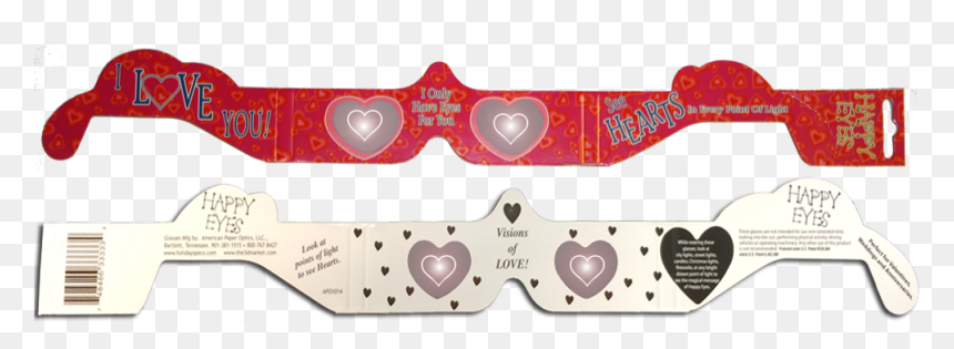 Heart 3d Glasses - Love Hologram Glasses, HD Png Download - love heart 3d png