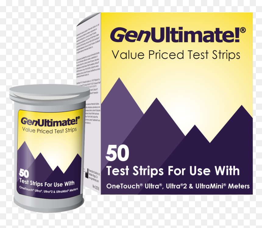 50 Count Blood Glucose Test Strips - Graphic Design, HD Png Download - blood test png