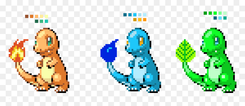 Fire And Water Pixel Art, HD Png Download - water grass png
