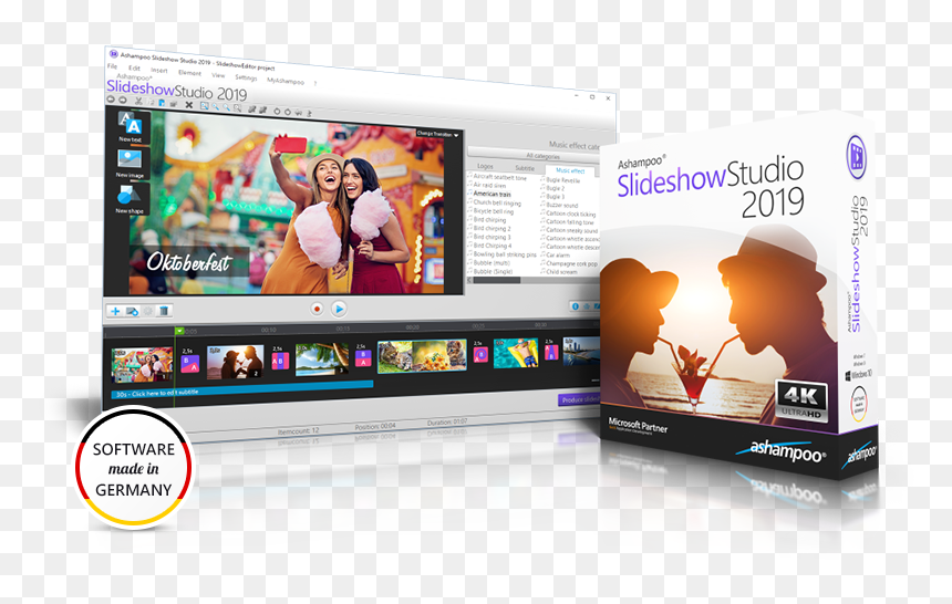 Ashampoo Slideshow Studio 2019, HD Png Download - latest png effects for photoscape
