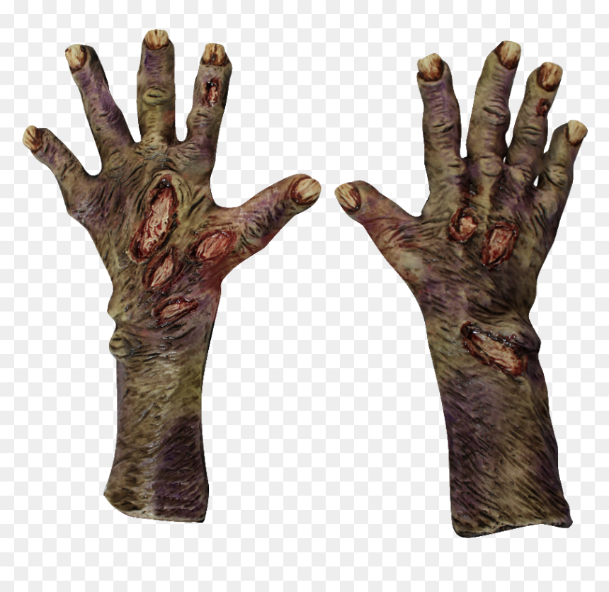 Thumb Image - Zombie Gloves, HD Png Download - horror hand png