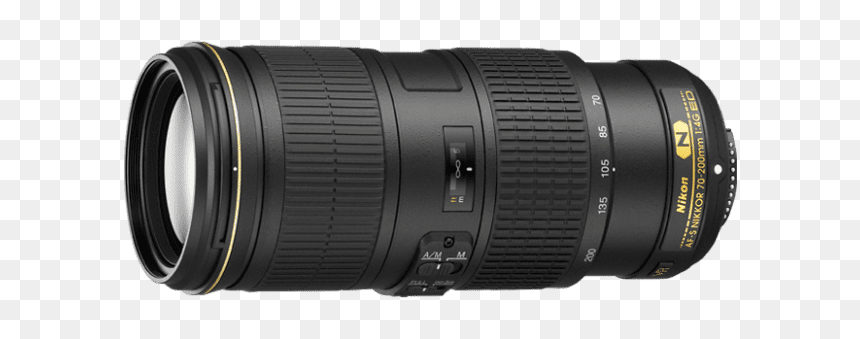 Nikon Af S Nikkor 70 200mm F4g Ed Vr, HD Png Download - camera lens front png