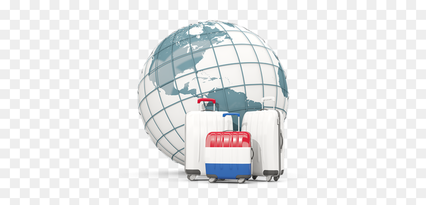 Bags On Top Of Globe - Globe With India On Front, HD Png Download - globe with hand png