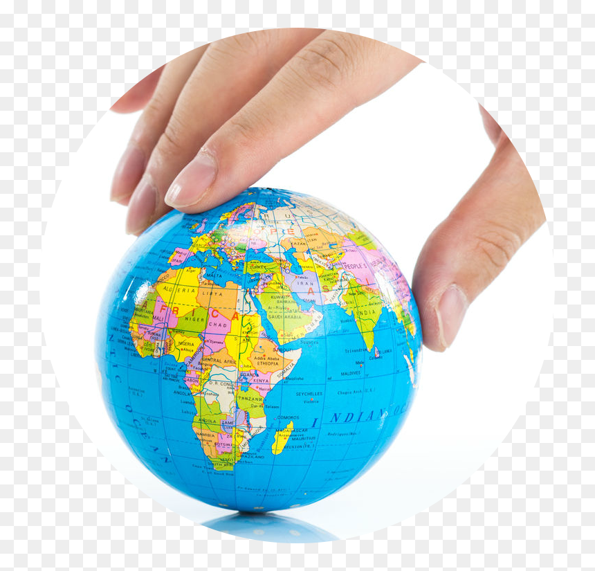 Globe, HD Png Download - globe with hand png