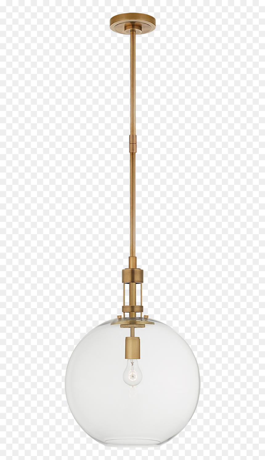 Visual Comfort Gable Globe Pendant Light By Thomas, HD Png Download - globe with hand png