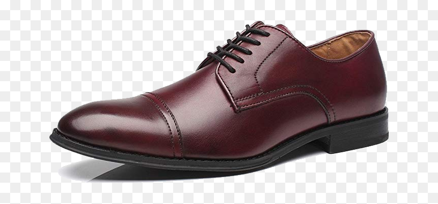 Burgundy Cap-toe Derbys By La Milano - Shoe, HD Png Download - casual shoes png