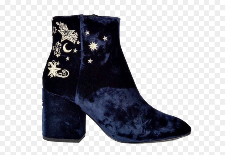 Image - Blue Velvet Ankle Boots Stars, HD Png Download - footwear images png