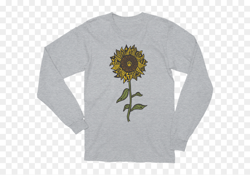 Unisex Long Sleeve Shirt, HD Png Download - white sunflower png