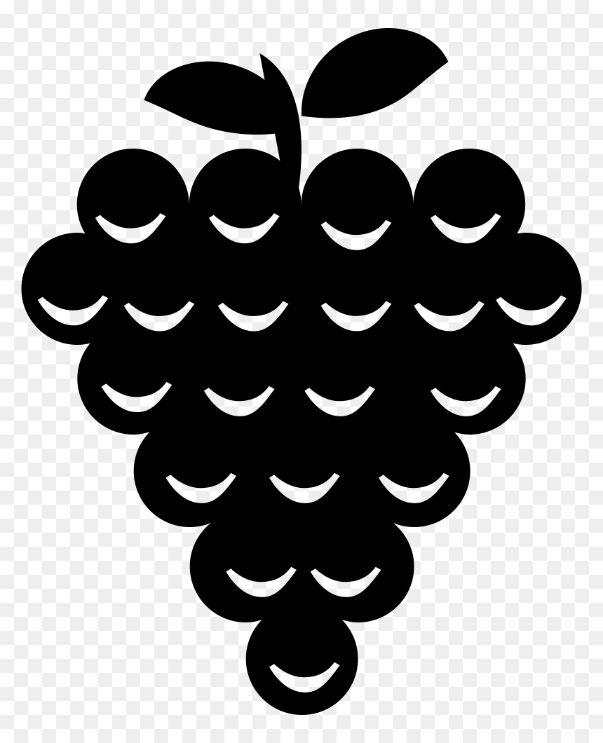 Bunch Of Grapes - Silueta De Racimo De Uvas, HD Png Download - grapes png image