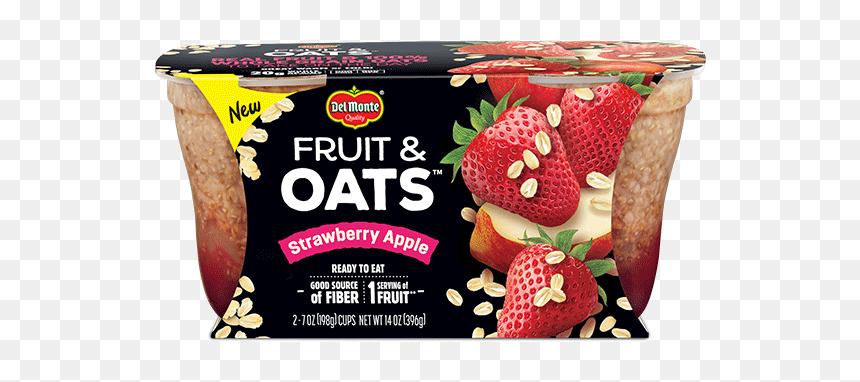 Del Monte® Fruit & Oats™ Strawberry Apple - Delmonte Fruit And Oats, HD Png Download - strawberry fruit png