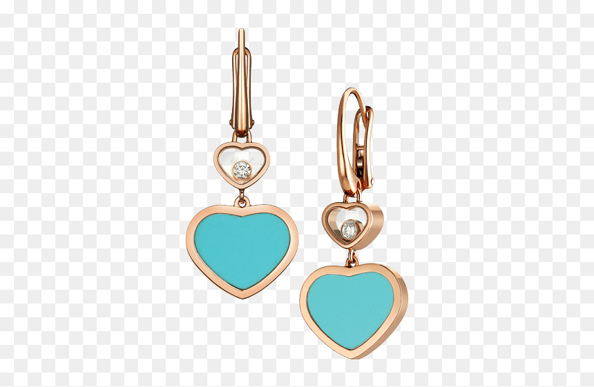 Happy Hearts 837482-5410 - Chopard Happy Hearts Turquoise, HD Png Download - earrings for men png