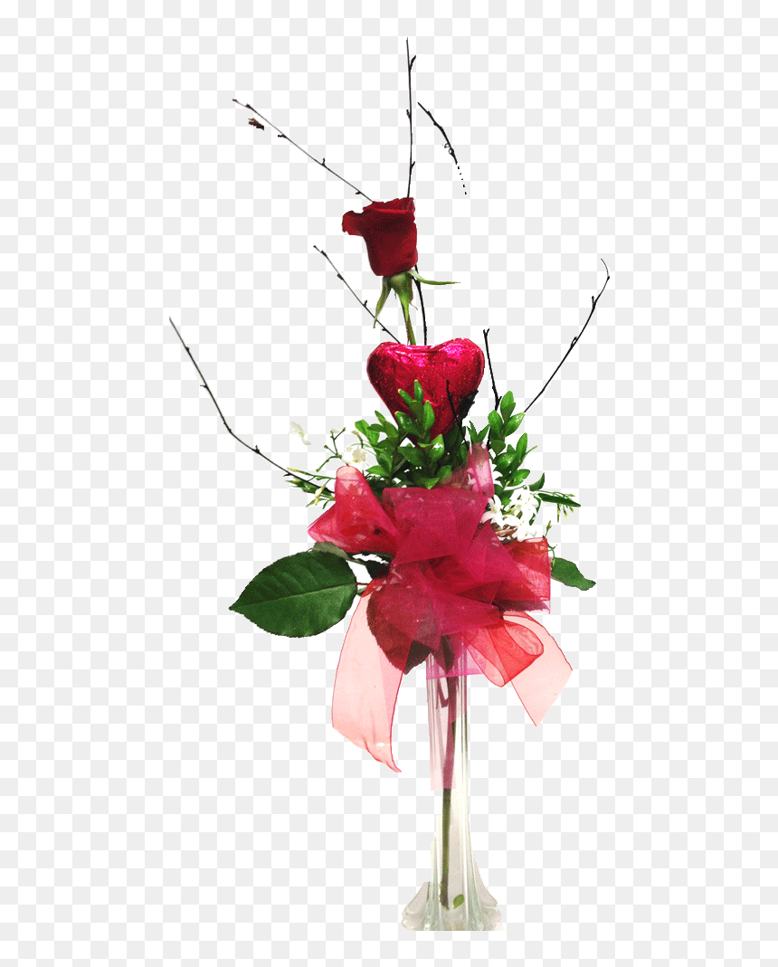 Garden Roses, HD Png Download - single rose flowers png
