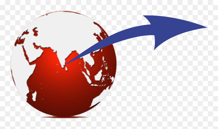 World Map, HD Png Download - india in globe png