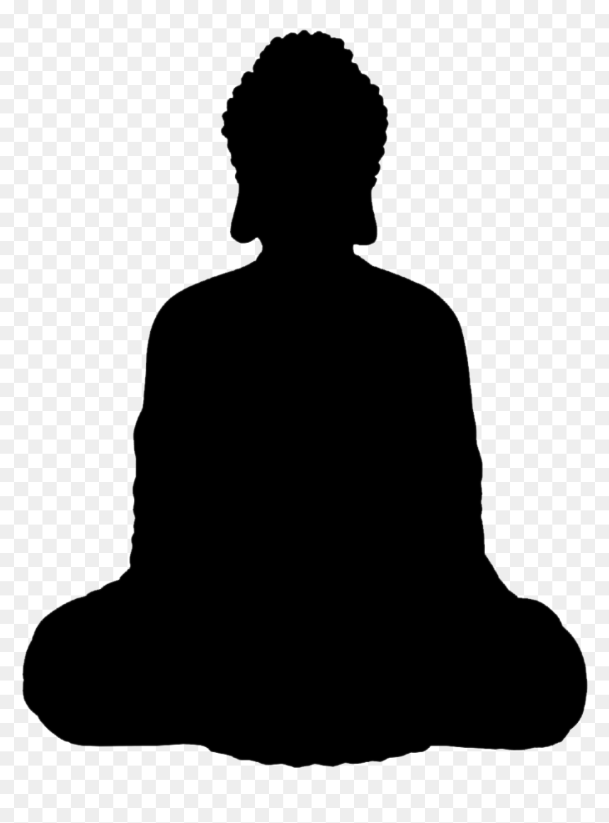 Buddha Silhouette - Contact Png With Tie, Transparent Png - taj mahal clip art png