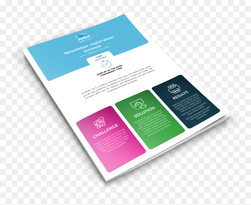 Alpheid Lexpera Case Study Document Image - Brochure, HD Png Download - subscribe for more png