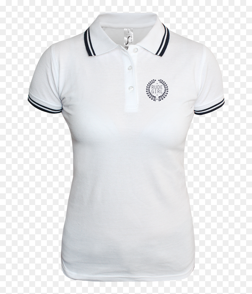 Rude Girl Girly Contrast Polo - Polo Homme Blanc Png, Transparent Png - shirts png images