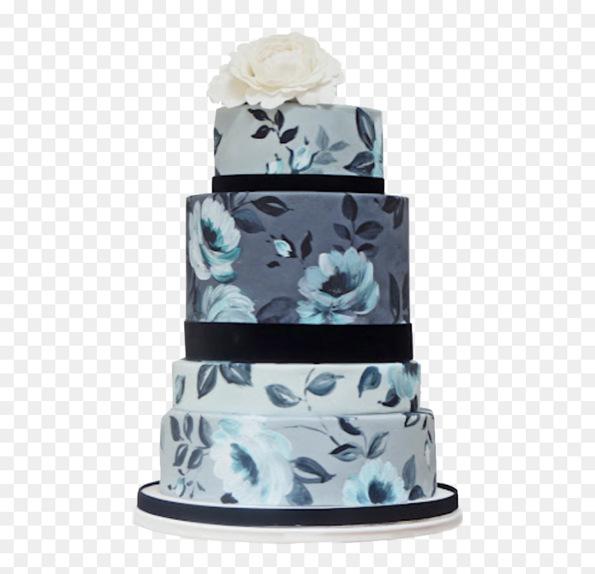 Aqua Blue & White Wedding Cake, HD Png Download - wedding pngs