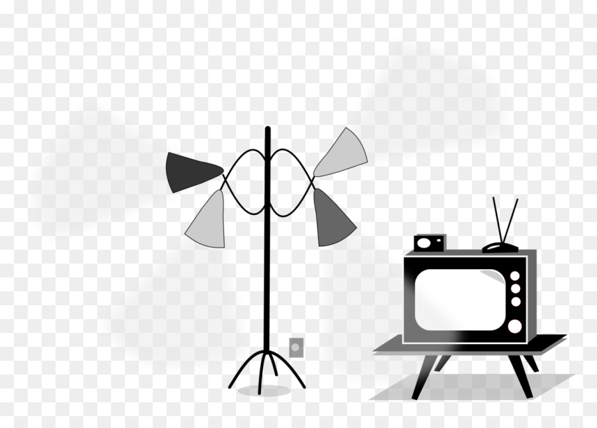 Angle,monochrome - Transparent Background Old Tv Cartoon, HD Png Download - samsung tv png