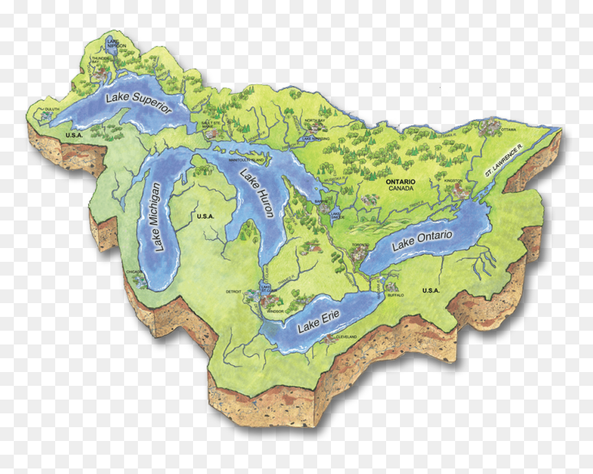 Base Map - Protecting Great Lakes, HD Png Download - great lakes png