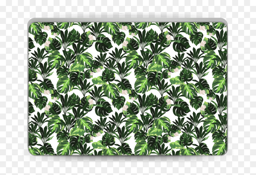 Green Leaves Skin Laptop - Computer Keyboard, HD Png Download - green and white background design png