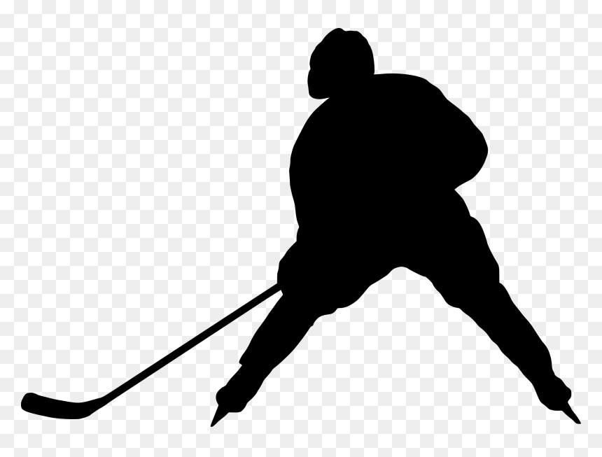 Hockey Player Silhouette Png, Transparent Png - hockey ball png