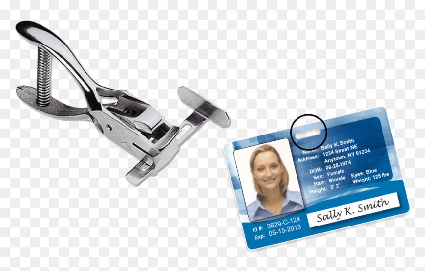 Hand-held Slot Punch With Adjustable Guide - Perforating Pvc Cards, HD Png Download - punch hand png