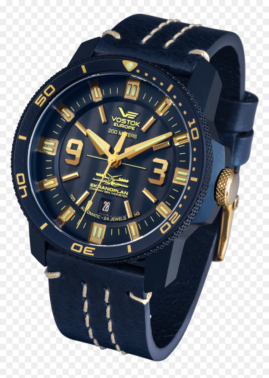 Vostok Europe Ekranoplan Caspian Sea Monster Watch, HD Png Download - water monster png