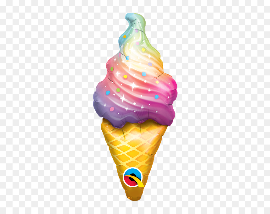 Ice Cream Cone Shape, HD Png Download - rainbow sprinkles png