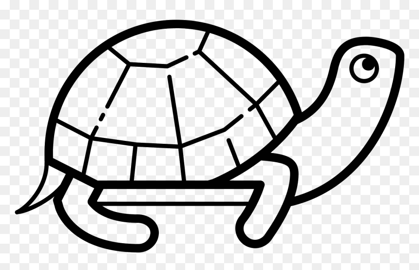 An Icon Of A Turtle Is Animal With A Head And Body - Outline Tennis Racket Clipart, HD Png Download - turtle icon png