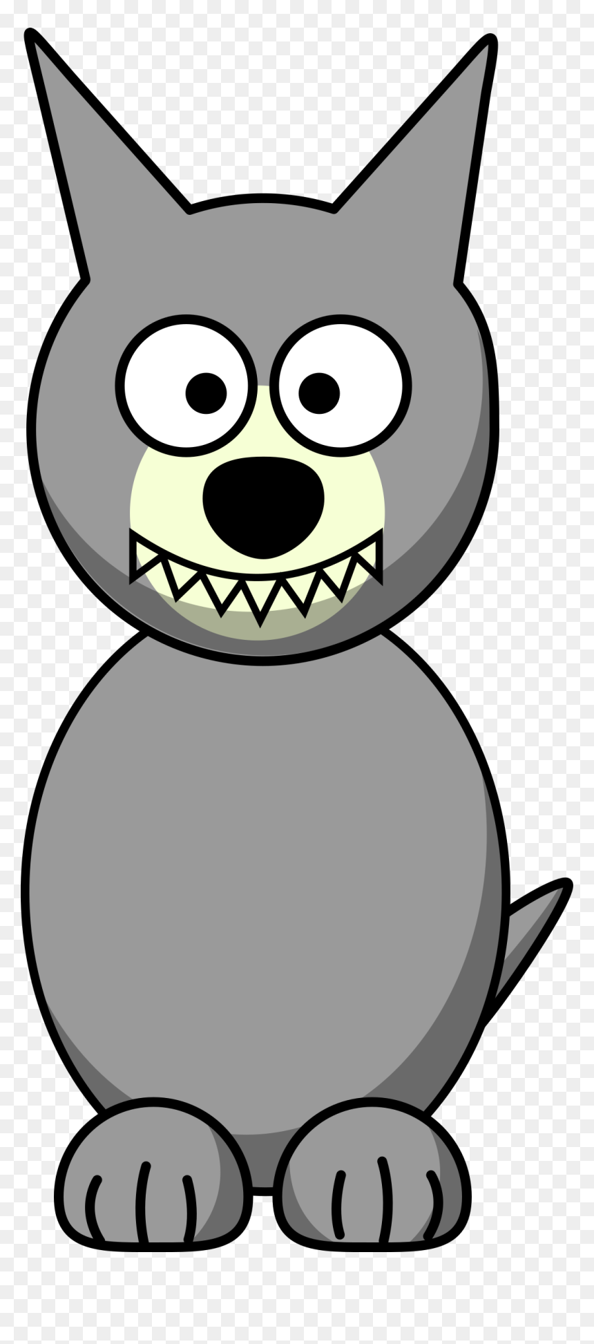 Paw Clipart Cartoon - Cartoon Wolf Clipart, HD Png Download - wolf print png