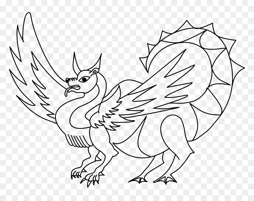 Dragon Pictures Clipart Black & White, HD Png Download - dragon eye png