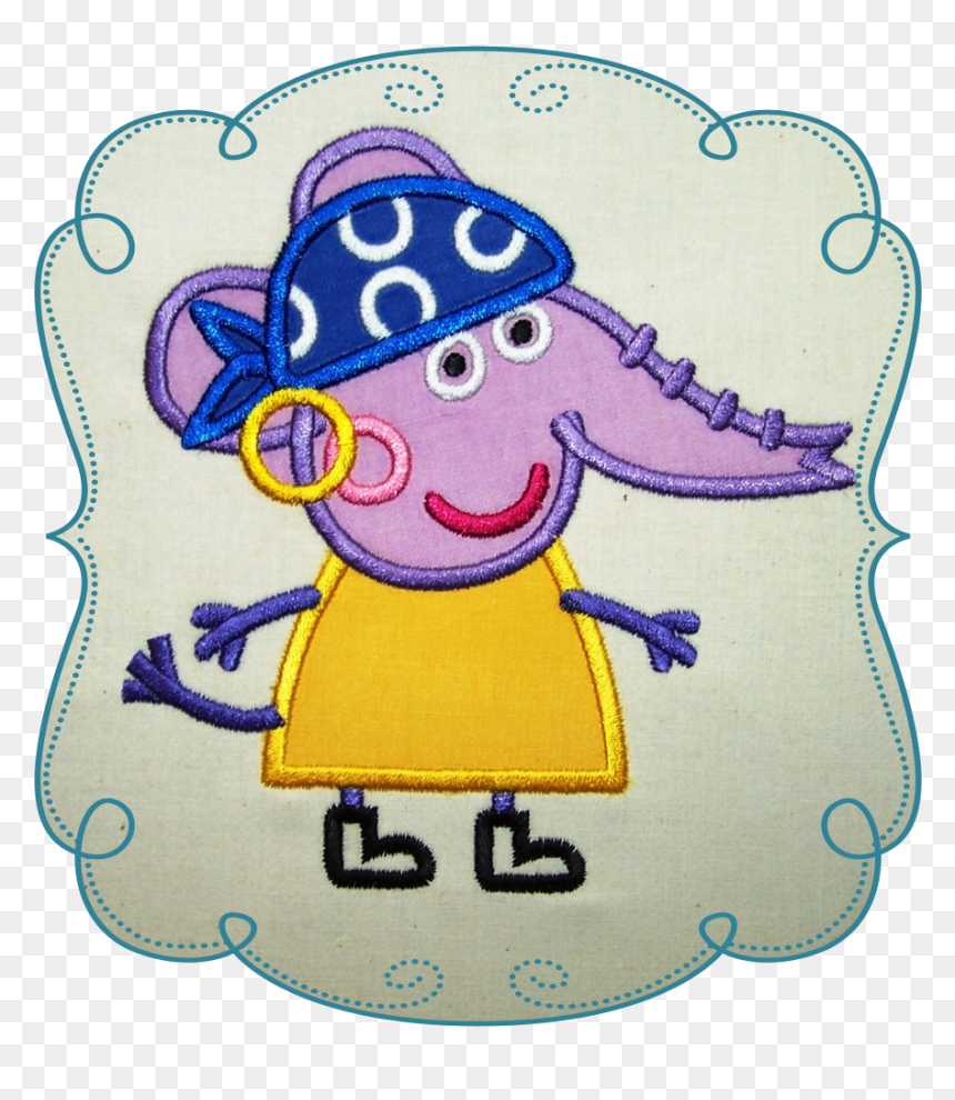 Ella The Pirate - Design Hand Embroidery Cartoon, HD Png Download - peppa pig fairy png