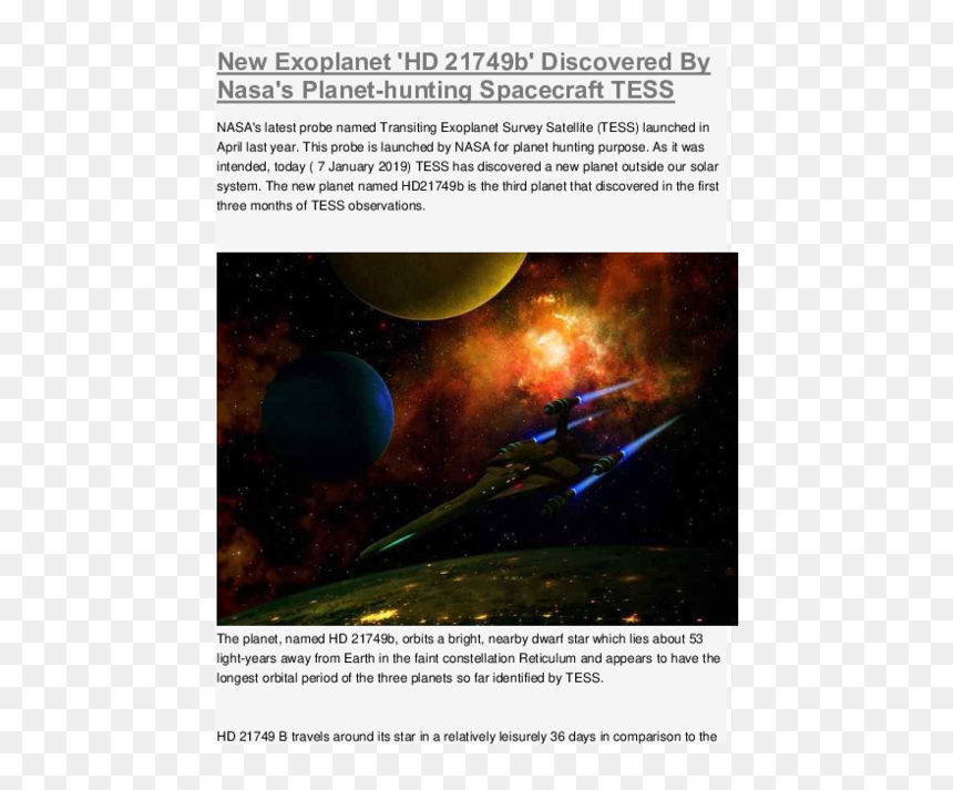Hd 21749b Planet Nasa, HD Png Download - exoplanet png