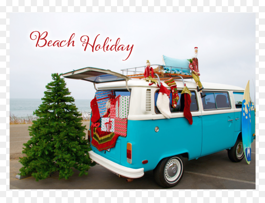 Holiday Bus-xms10 Notecard - Volkswagen Type 2, HD Png Download - notecard png