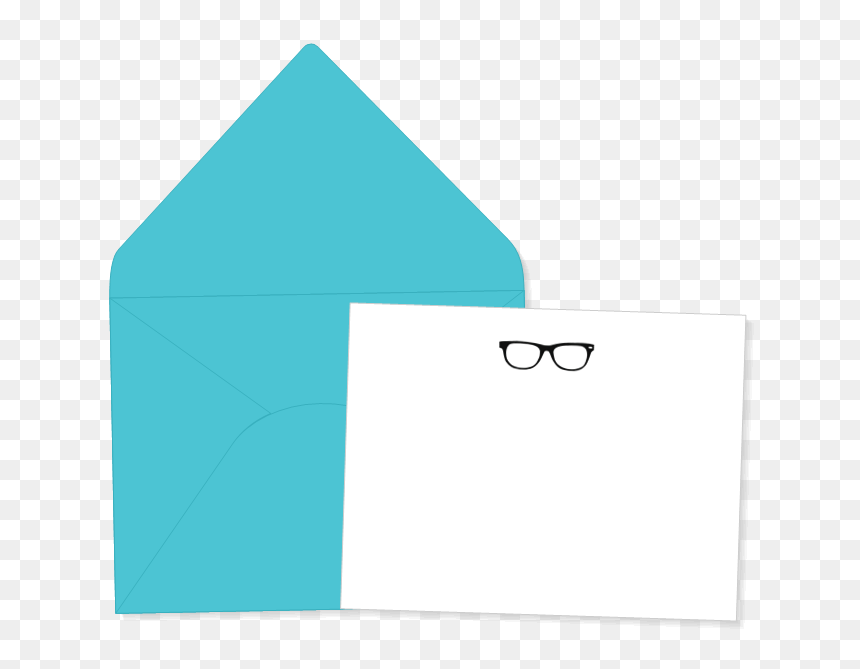 Eyeglasses Note Card Thank You - Envelope, HD Png Download - notecard png