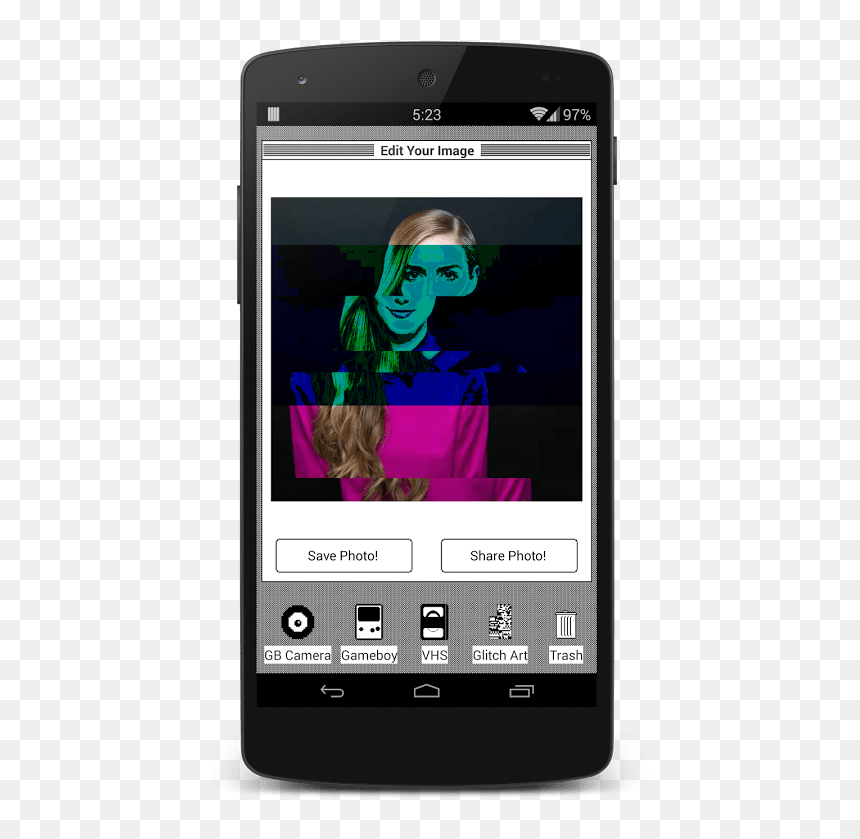 Glitchr - Iphone, HD Png Download - vhs glitch png